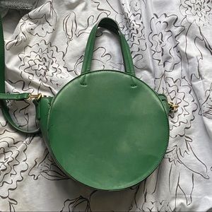 Round green purse